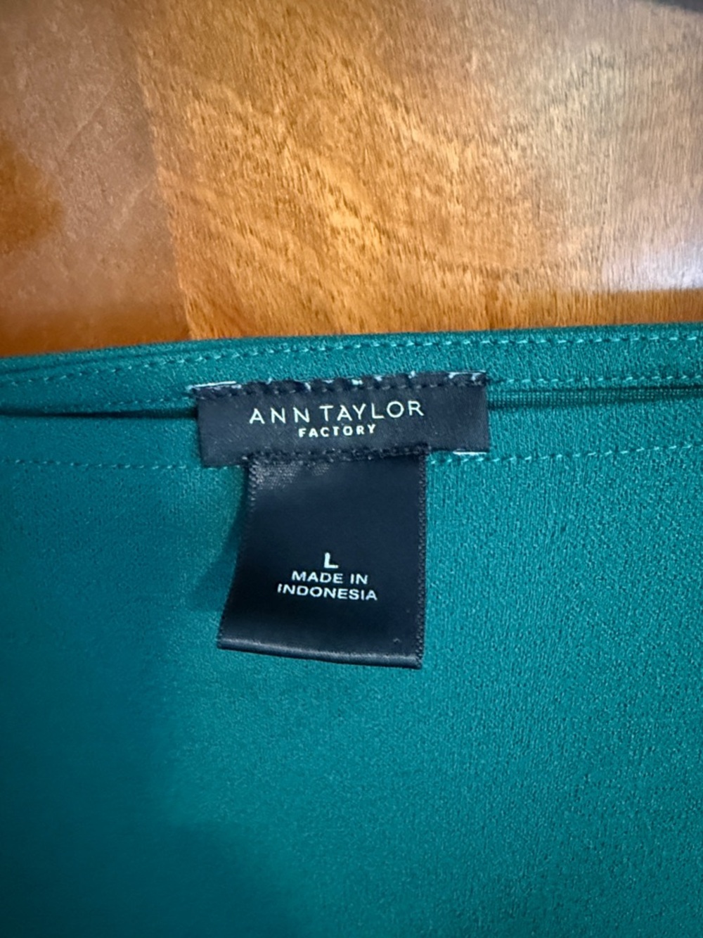 Ann Taylor Teal Boatneck Top with Ruffle Bell Sleeves - Picture 2 of 4